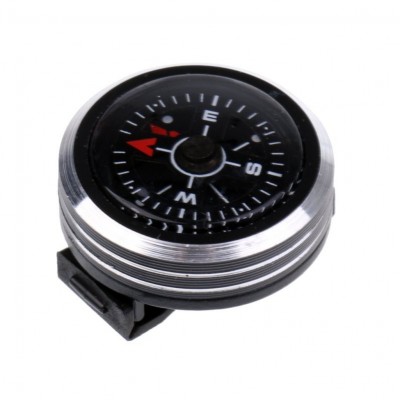 Mini Button Compass Metal Case